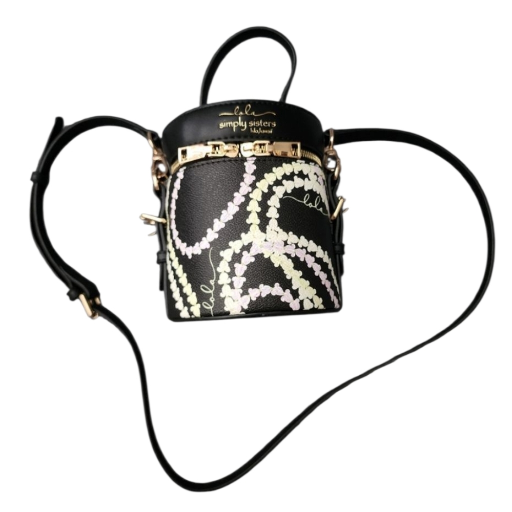 Lola Miller Simply Sisters Crown Flower Round Crossbody Bag Hawaii
